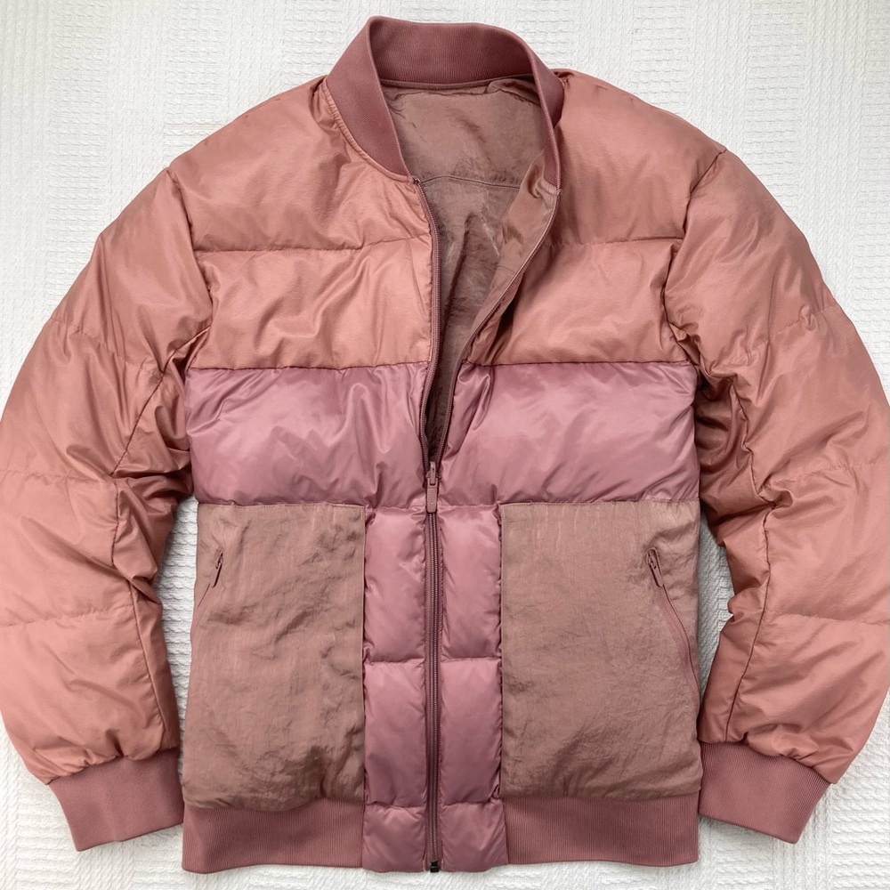 Lululemon Coat Roam Far Bomber Down-Filled Chalky Rose Size 10